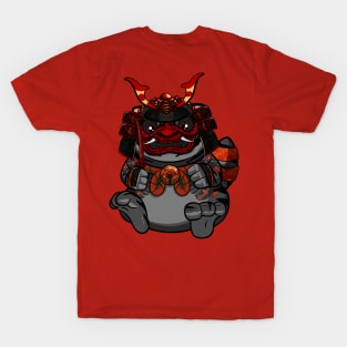 Samurai Cute Fat Cat T-Shirt